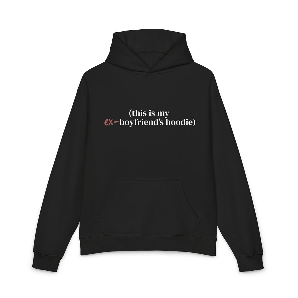 "this is my ex-boyfriend's hoodie" Relaxed Hoodie | Split Happens logo