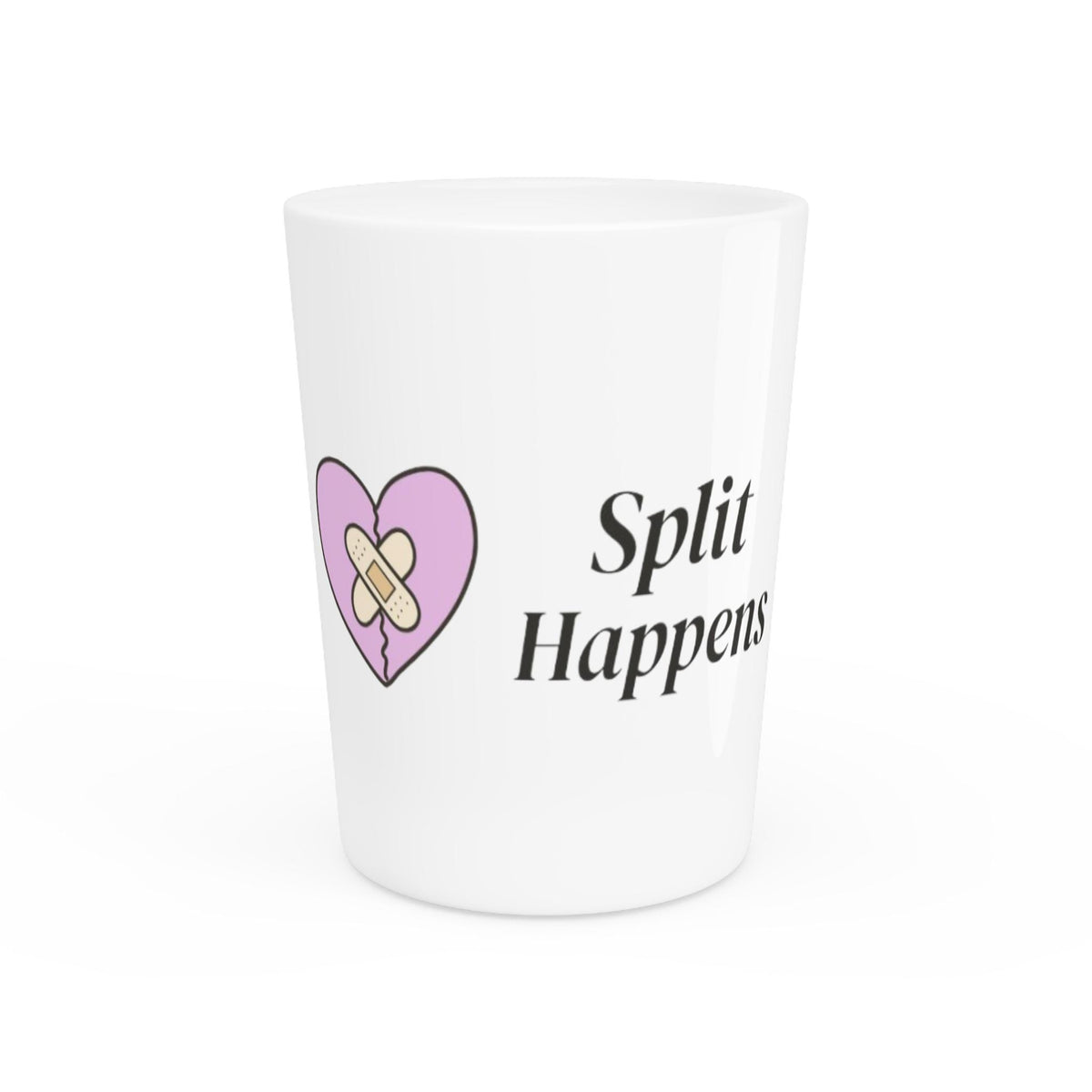 Split Happens Shot Glass