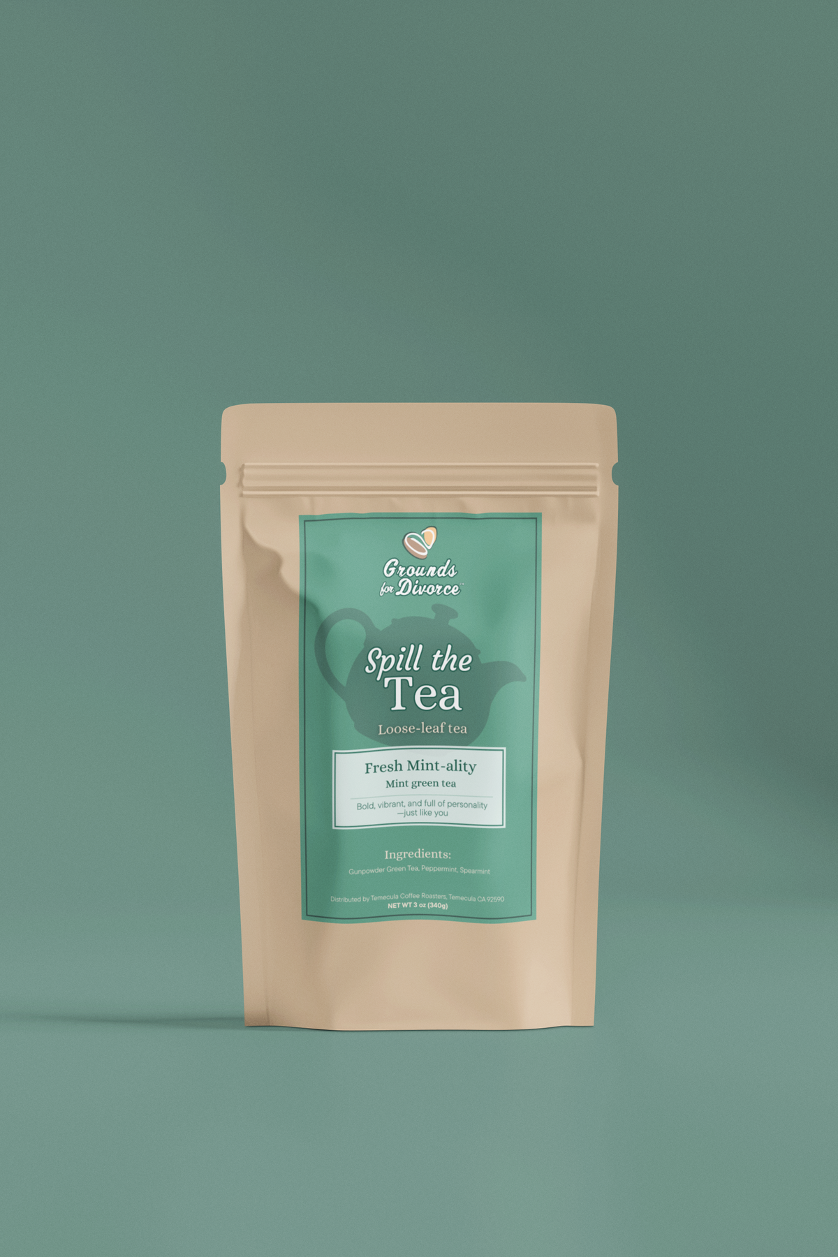 Fresh Mint-ality green tea - 3oz