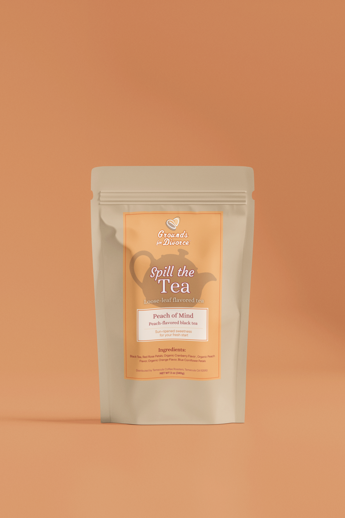 Peach of Mind black tea - 3oz